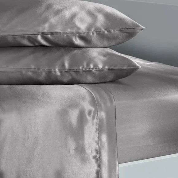 King Sz 4 Pc Bed Sheet Set Silky Smooth Satin Deep Pocket X002YMM88F - Picture 3 of 6